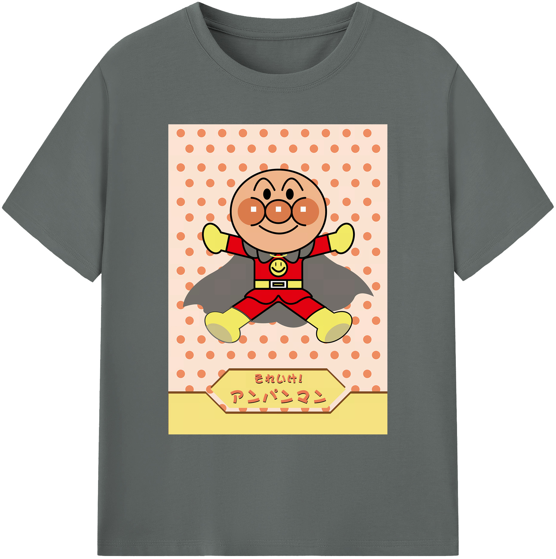 （画像用） アンパンマン Anpanman 綿100％ メンズ半袖Tシャツ｜肌触りやわらか＆通気性